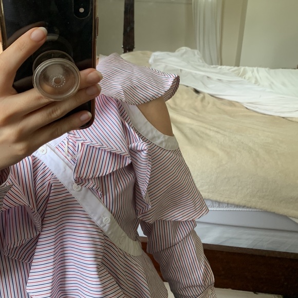 English factory button down ruffle shirt - Picture 8 of 9
